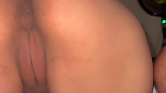 My Girlfriend Assumes A Doggy Style Position And Lowers Her Pajamas To Reveal Her Intimate Area For A Steamy Solo Session